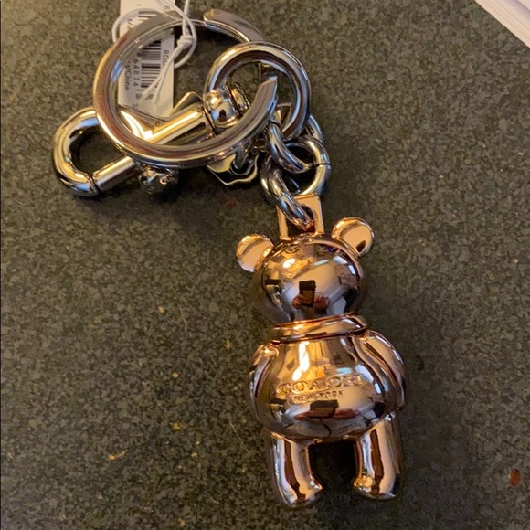 NEW COACH 3d bear bag charm rose gold - Picture 9 of 10